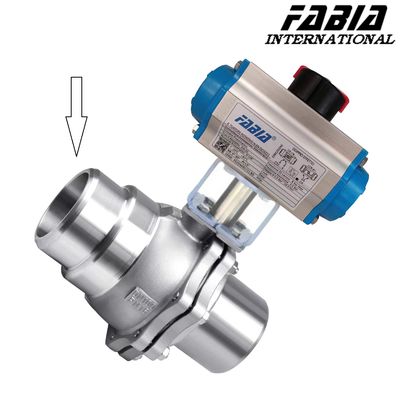  Ball Valve  2 Piece 1 Inch 2 Inch Butt Welding  Pneumatic Ball Valve