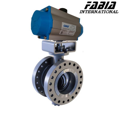 6 Inch 10 Inch Flanged Pneumatic Butterfly Valve Baja tahan karat