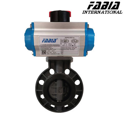 Soft Seal Pneumatic Butterfly Valve Clamp PVC Valve Ringan dan Murah