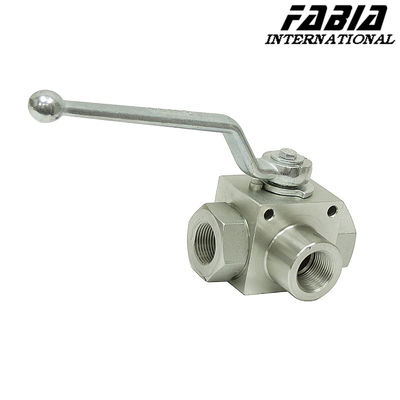 Tekanan Tinggi Ekstra Tiga Cara Stainless Steel Ball Valve Manual Valve