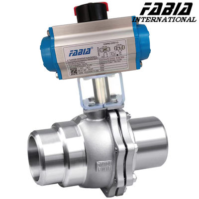 Pneumatic High Pressure Ball Valve Dua Piece Stainless Steel Ball Valve Industri