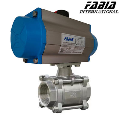Tiga Bagian Pneumatic Tekanan Tinggi Ball Valve 1/2 