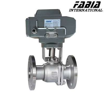 Metal Tekanan Tinggi Listrik Ball Valve Dua Cara Flange Ball Valve