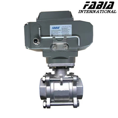 Sand Blasting Listrik Tekanan Tinggi Ball Valve Tiga Piece Stainless Steel Ball Valve