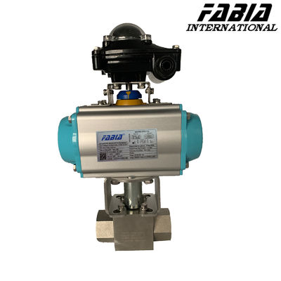 Pneumatic Ultra High Pressure Ball Valve Internal Thread Tiga Cara Ball Valve