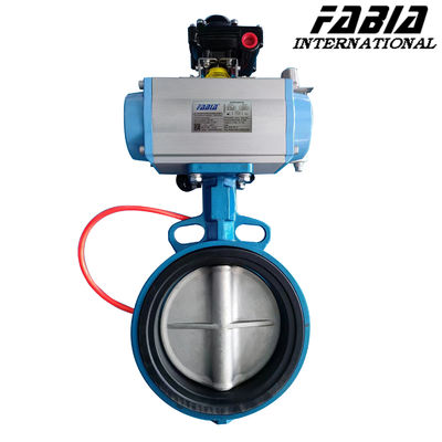 Air / Minyak / Gas Pneumatic Butterfly Valve Dengan Sistem Kontrol Pneumatic