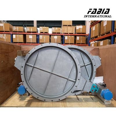 DN500 Pneumatic Marine Butterfly Valve BV Klep suhu tinggi Efisiensi tinggi Pengurangan emisi