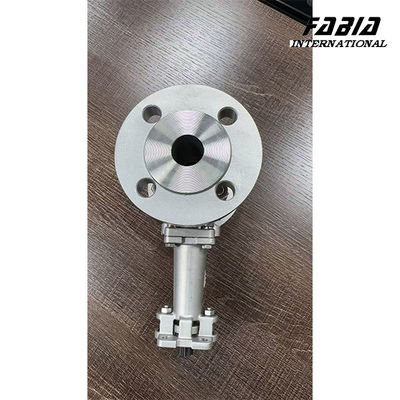 DN25 316L Two Piece Ball Valve Flange Connection High Temperature ISO High Platform