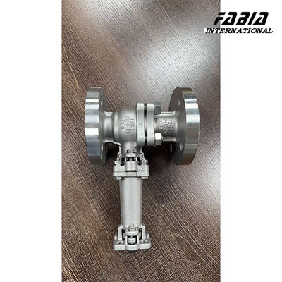 DN25 316L Dua Bagian Ball Valve Flange Connection Tinggi Suhu ISO Platform Tinggi