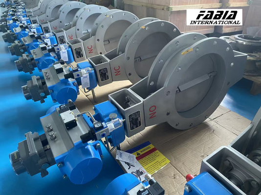 Katup Kupu-Kupu Flange Baja Tahan Karat Pneumatik Spesifikasi Lengkap Industri Kapal