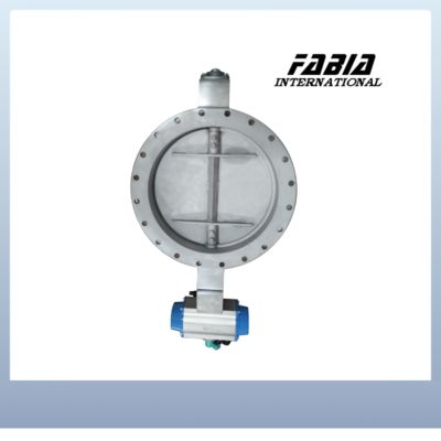Katup Kupu-Kupu Flange Pengatur Pneumatik Mudah dioperasikan Berbagai macam penggunaan