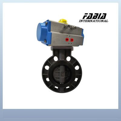 Pneumatic Soft Seal Butterfly Valve Clamp PVC Valve Ringan dan Murah